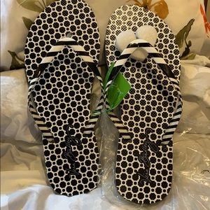 Vera Bradley large flip flops.